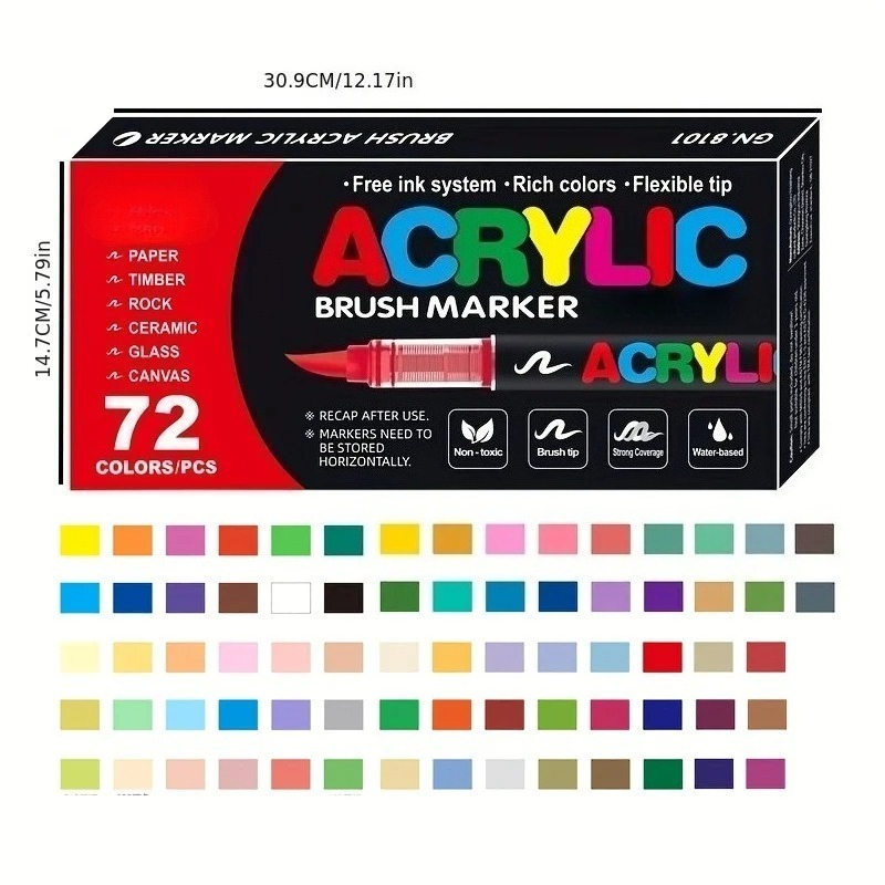 12-120 Colors Acrylic Paint Pe - огляд і ціна Copic Marker Classic