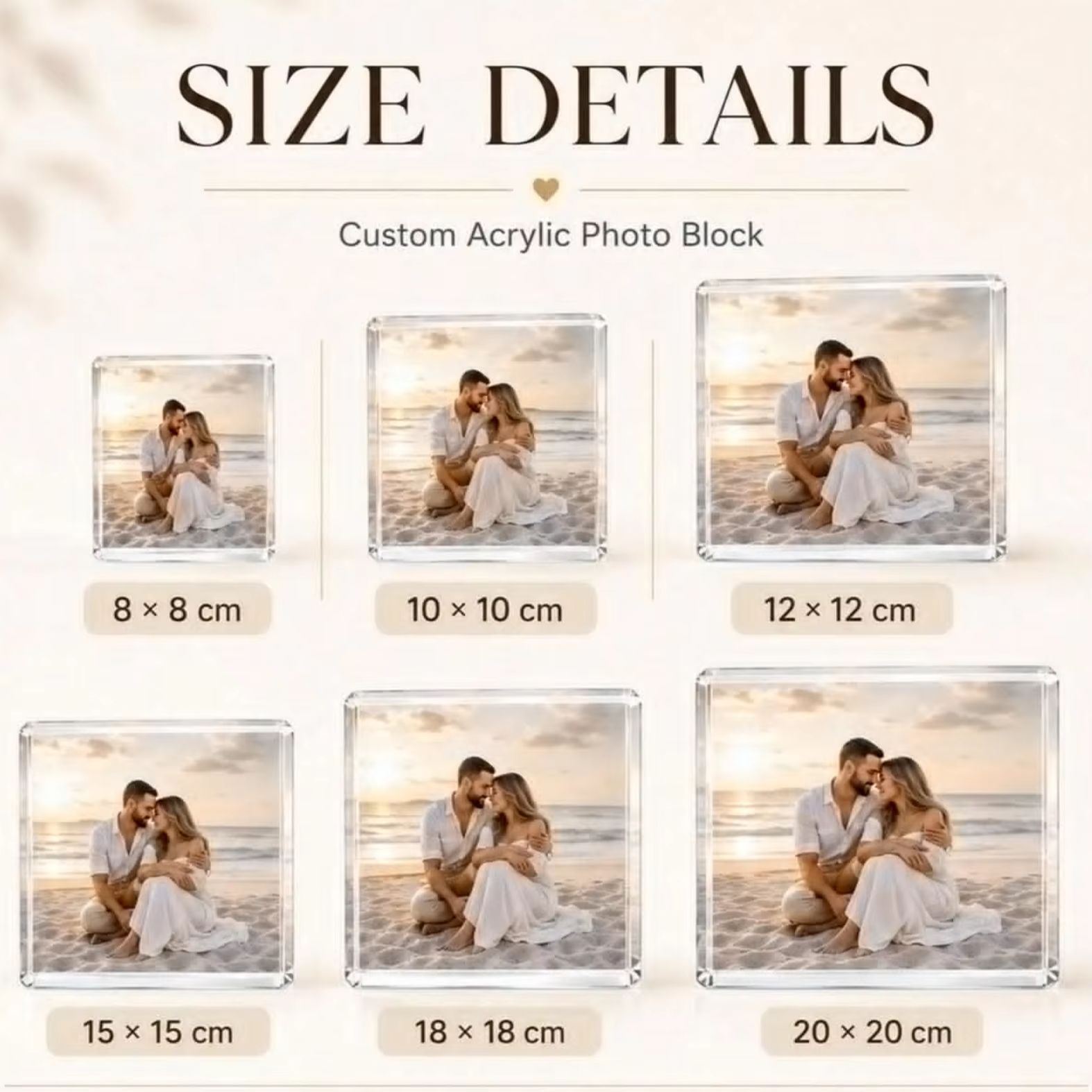 Custom Photo & Text Acrylic Bl - огляд і ціна Photo Acrylic Block